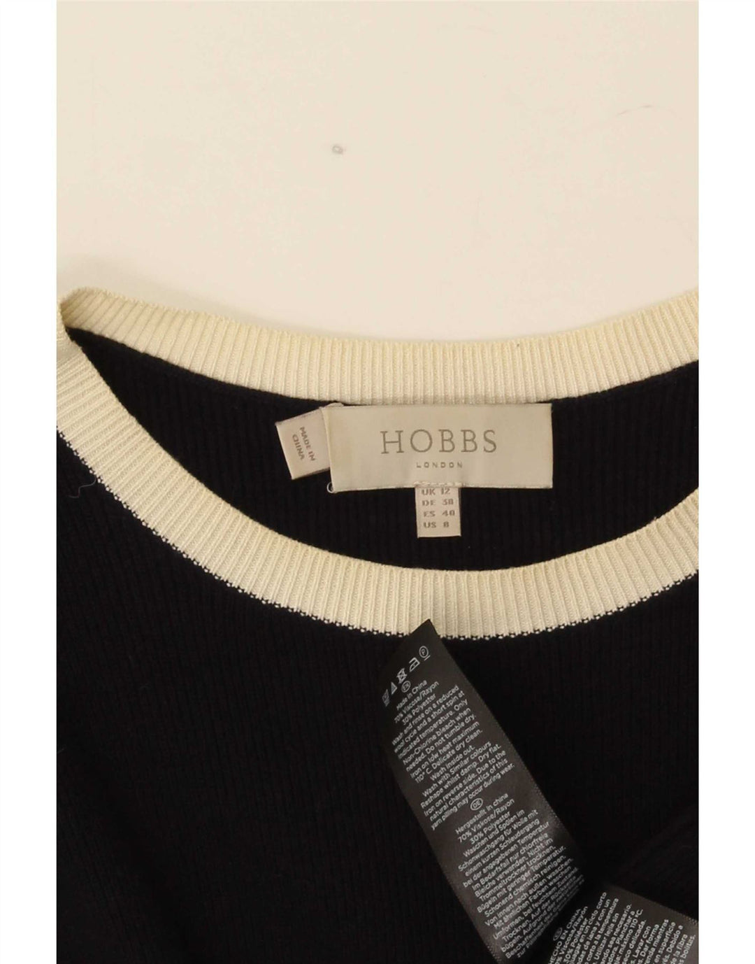 Rochie Jumper Hobbs pentru femei UK 12 Medium Bleumarin Rayon