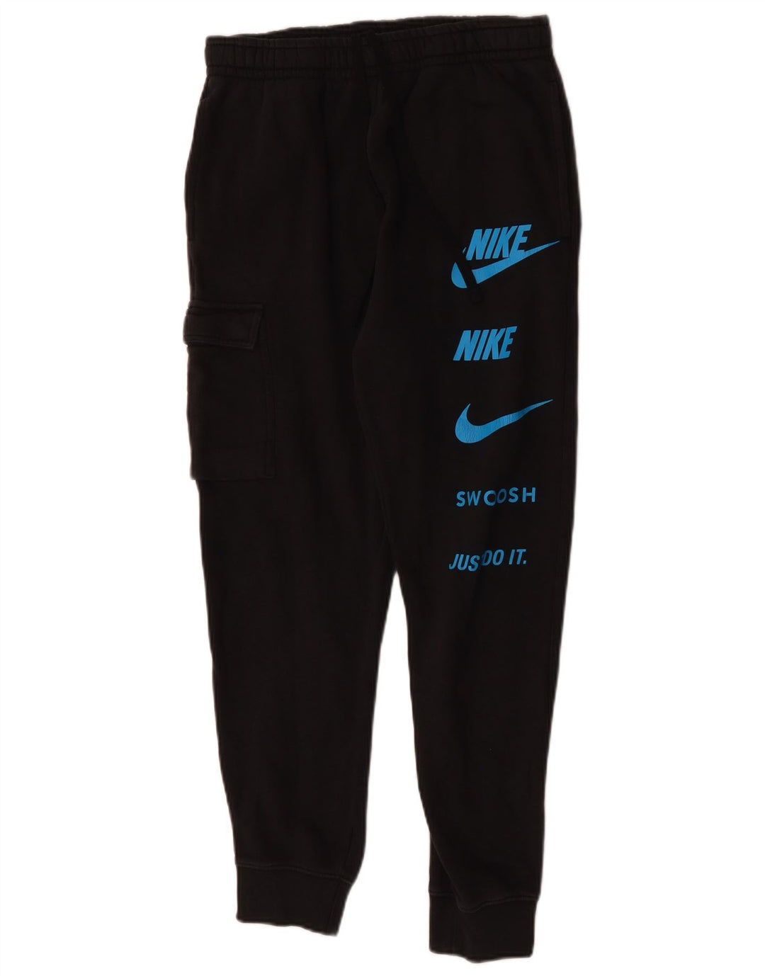 Pantaloni de trening cargo grafic NIKE pentru bărbați Pantaloni de jogging, bumbac mediu negru