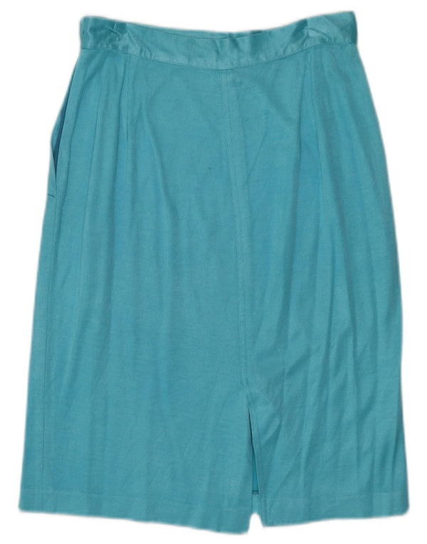 Fusta creion Vintage pentru femei IT 42 Medium W26 Bumbac albastru