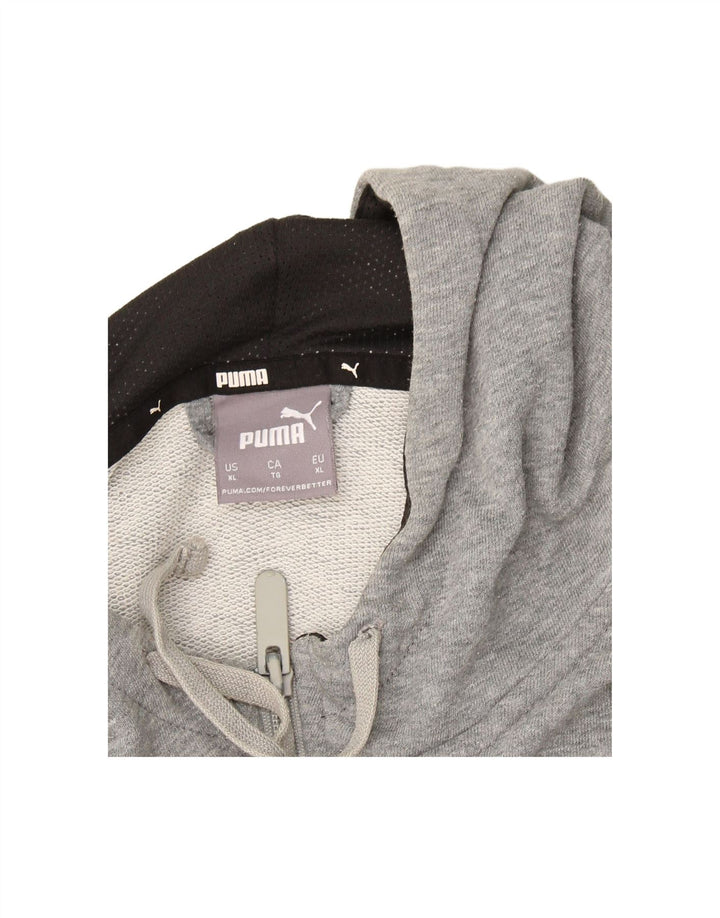 PUMA Mens Graphic Zip Hoodie Sweater XL Grey