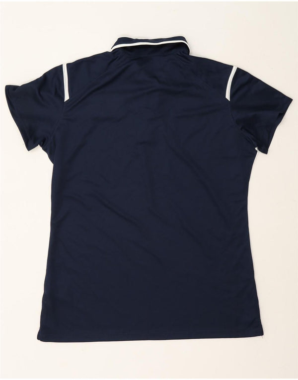 Tricou polo cu grafic Dri Fit Nike pentru femei UK 16, mare, albastru bleumarin