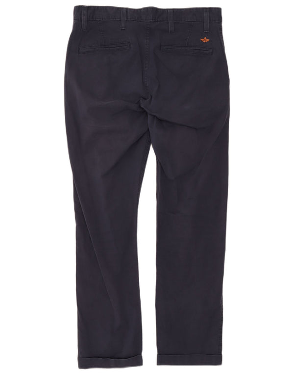 Dockers Mens Tapered Chino Trousers W31 L32 Navy Blue Cotton