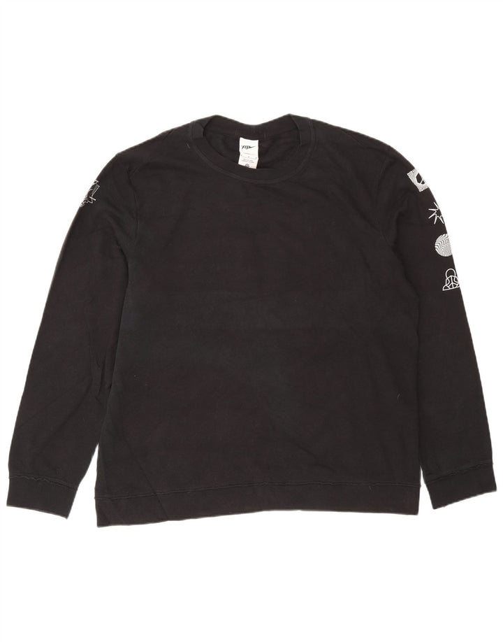 Pulover Nike Therma-Fit Graphic pentru bărbați, bumbac mediu negru