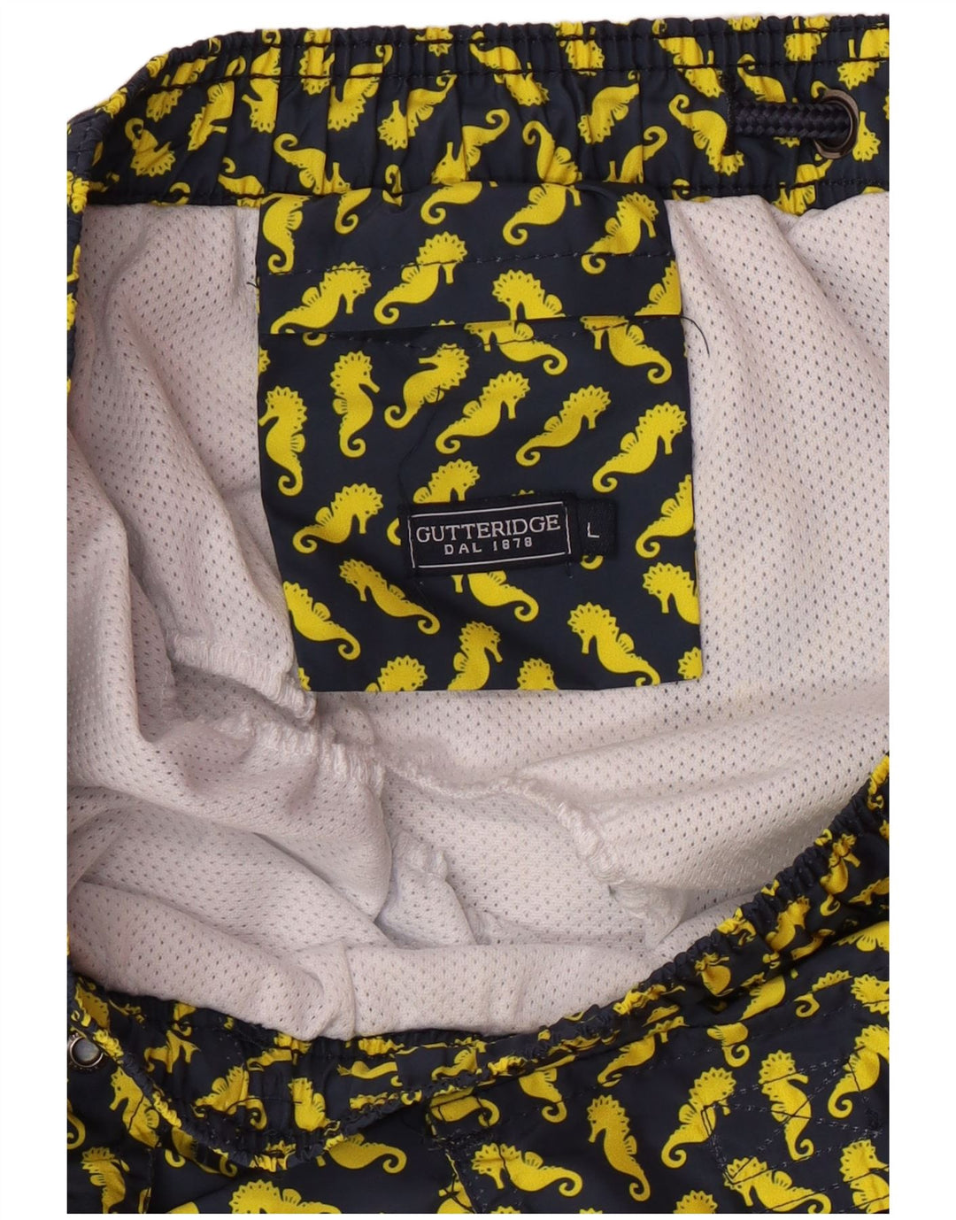 Pantaloni scurți de înot Gutteridge pentru bărbați, cu model abstract, poliester mari, albastru