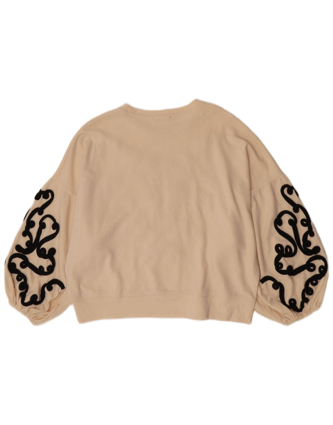 Pulover Oversized Crop pentru Damă Zara UK 10 Mic Bej