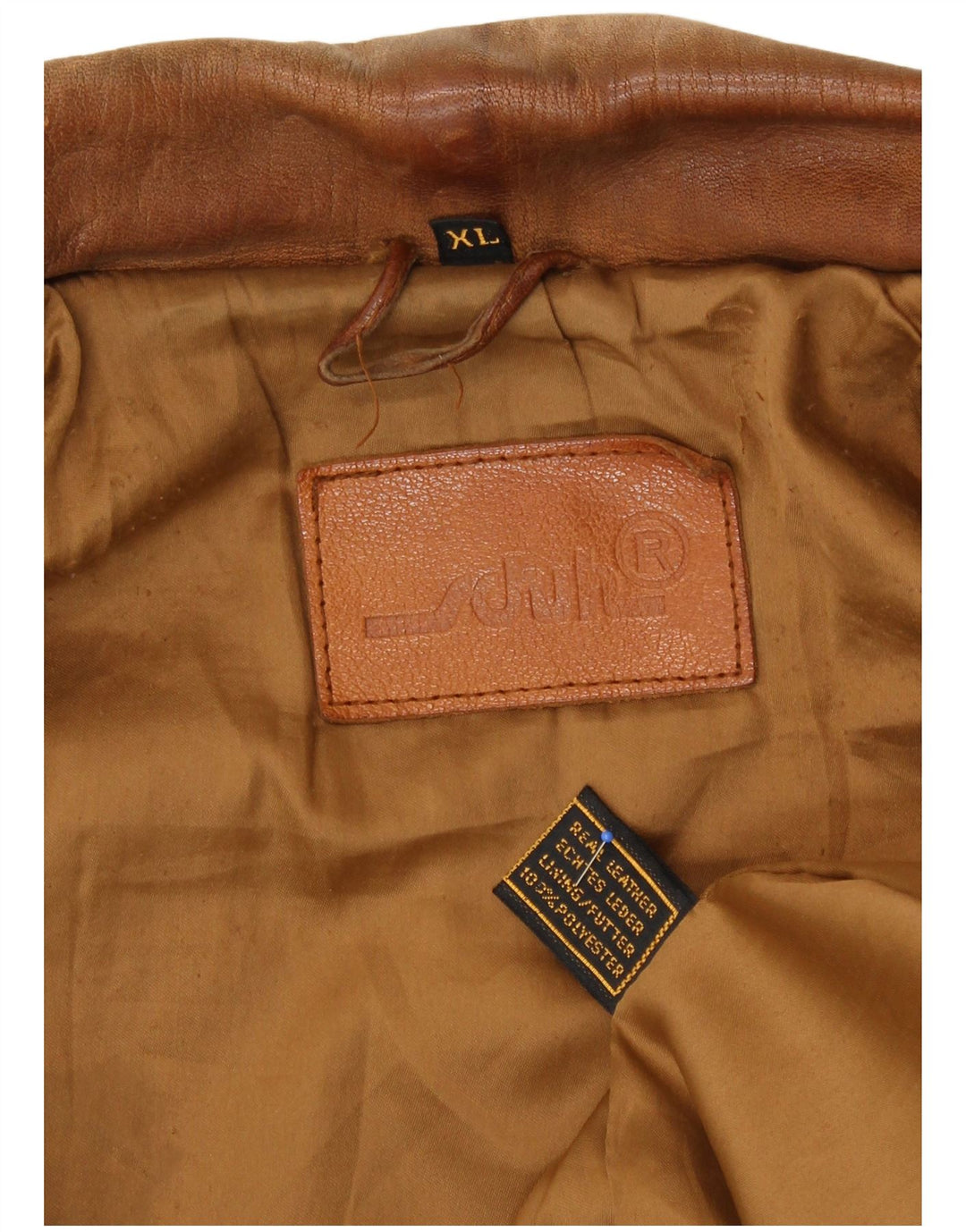 Jachetă de piele pentru bărbați Schuh UK 42 XL din piele maro