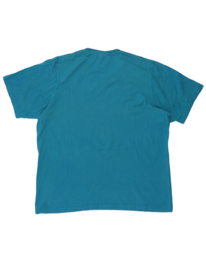 Tricou grafic pentru bărbați Adidas Top, bumbac albastru mediu