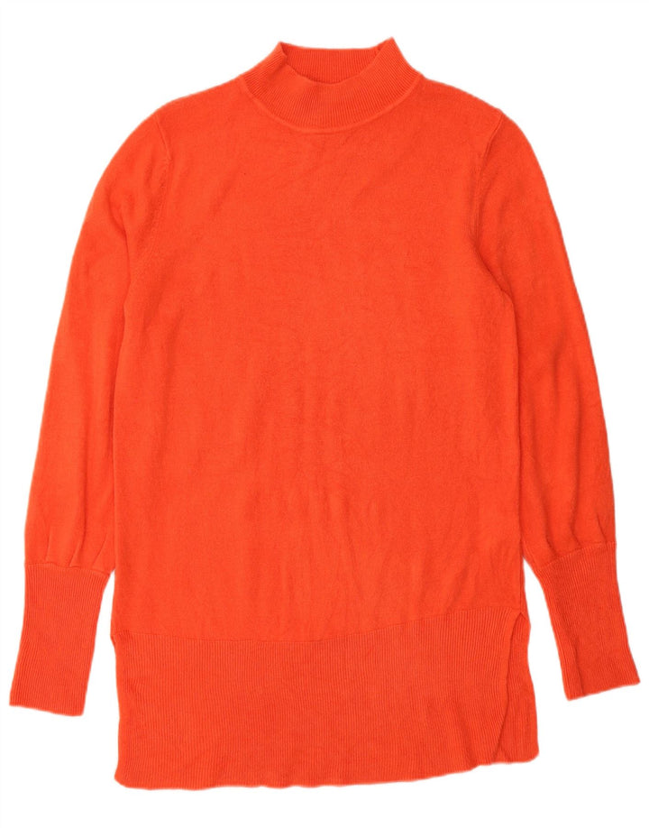 MARKS & SPENCER Womens Turtle Neck Jumper Sweater UK 14 Medium Orange