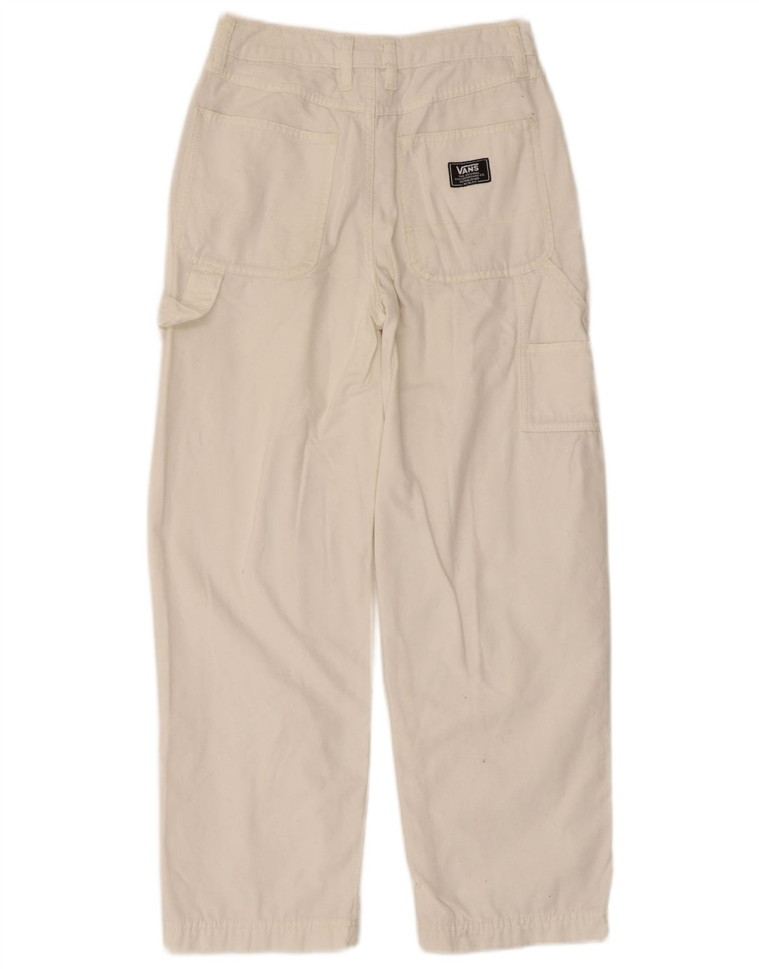 Pantaloni cargo drepti pentru femei Vans W25 L27 bumbac alb