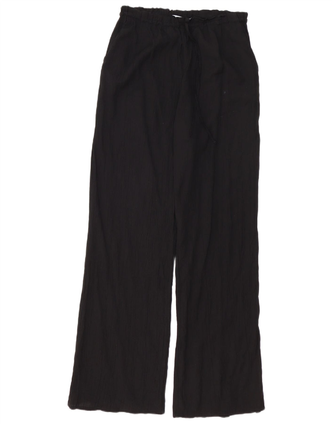 Pantaloni largi pentru femei cu talie înaltă ZARA UK 10 Small W26 L32 Negru