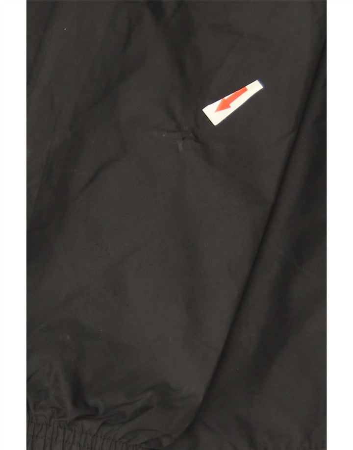 Jachetă de ploaie cu glugă Adidas pentru băieți 9-10 ani, nailon negru