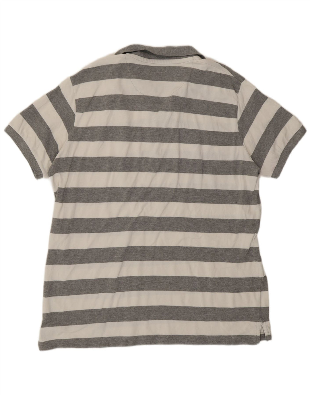 Tricou polo pentru bărbați Woolrich 2XL, bumbac cu dungi gri