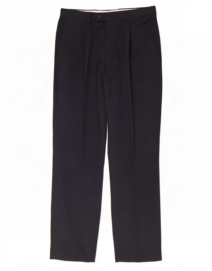 Pantaloni de costum pentru bărbați Marks & Spencer L34 L33 bleumarin poliester