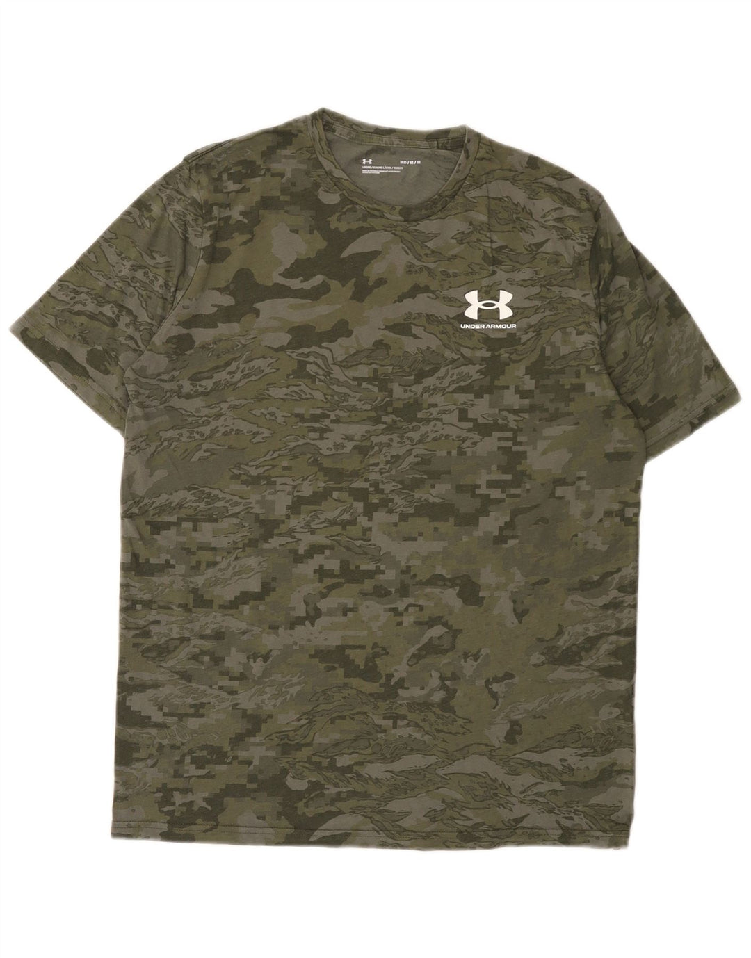 Tricou Under Armour pentru bărbați Top Medium Green Camouflage