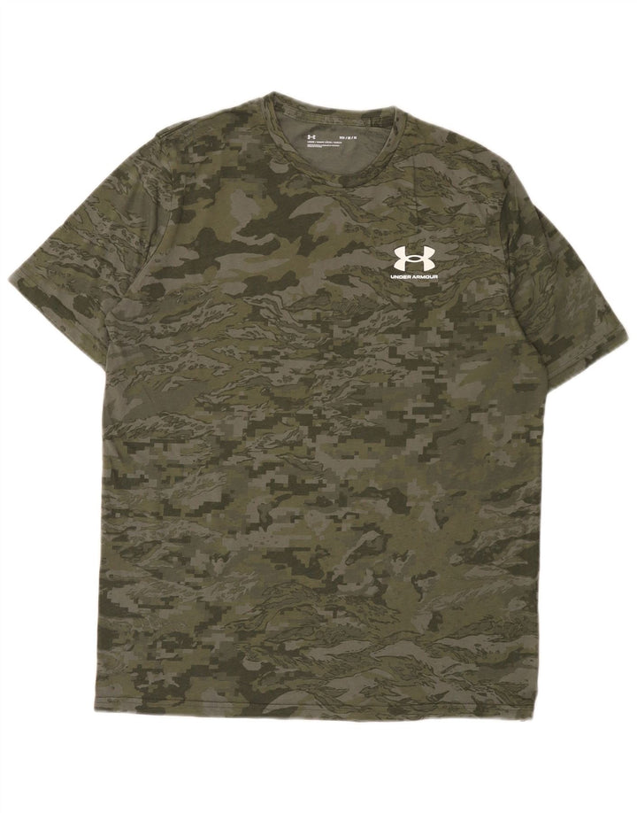 Tricou Under Armour pentru bărbați Top Medium Green Camouflage
