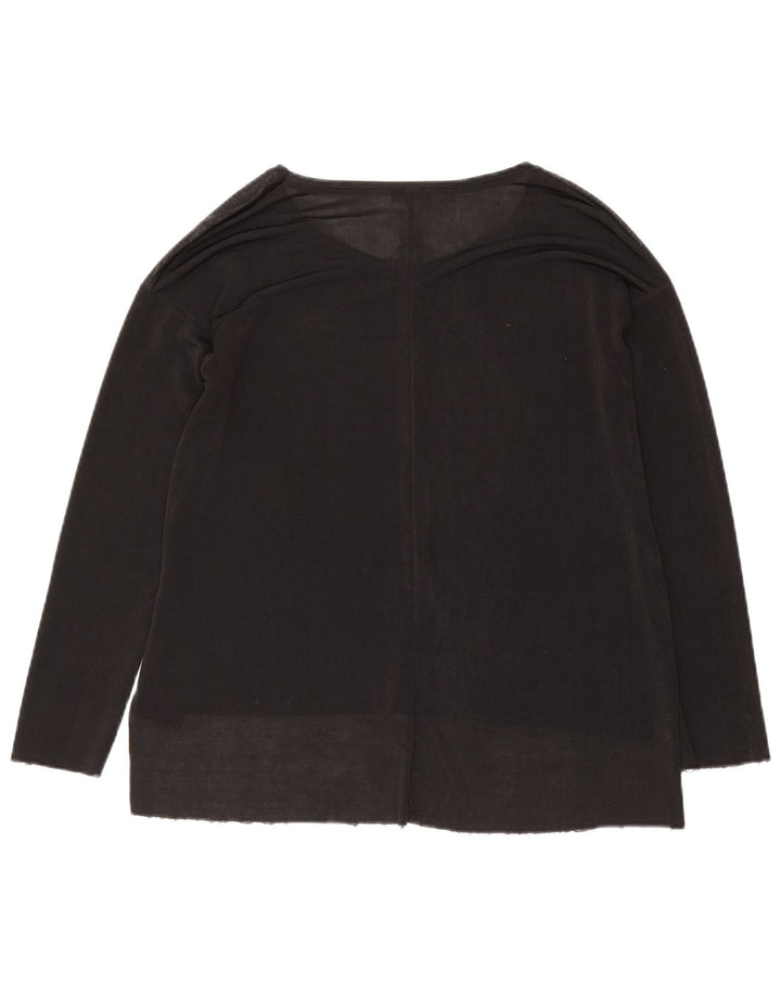 Top cu mânecă lungă, cu mânecă lungă, pentru femei, Zara, UK 14, mediu, negru, geometric
