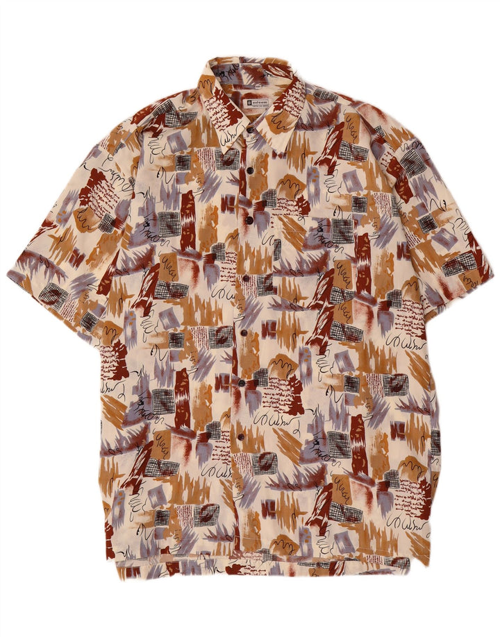 Cămașă Vintage pentru bărbați cu model abstract, 2XL, multicoloră