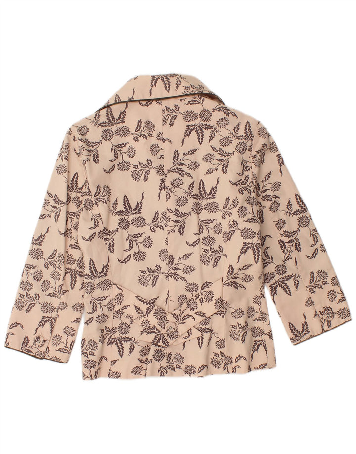 Jachetă pentru femei TED BAKER cu două pieptări, mărimea 2, mic, bej, florală