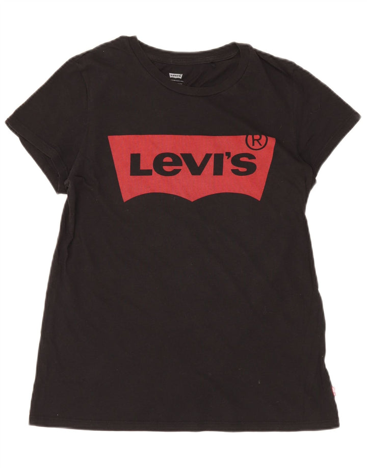 Tricou grafic LEVI'S Top UK 12 Bumbac negru mic