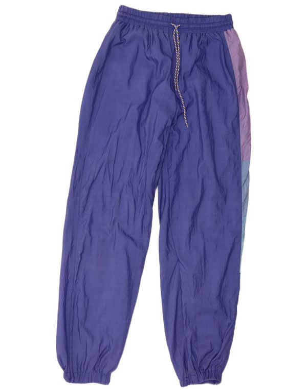 Pantaloni de trening pentru bărbați vintage Pantaloni de jogging Mic Violet Colorblock Nylon
