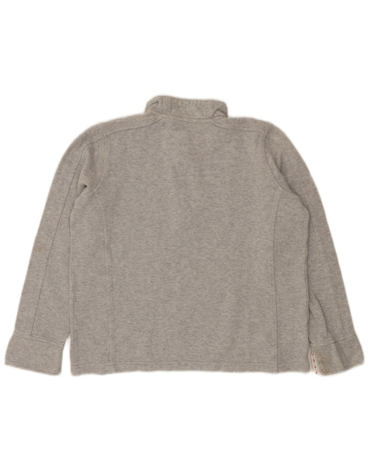 Pulover pentru femei Orvis, cu fermoar, cu gât, UK 14, bumbac, gri mediu
