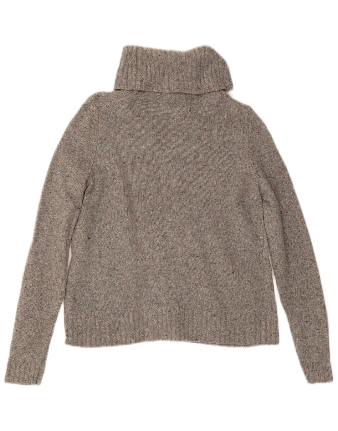 J. CREW Pulover cu gât rulat pentru femei UK 10 Small Grey Flecked
