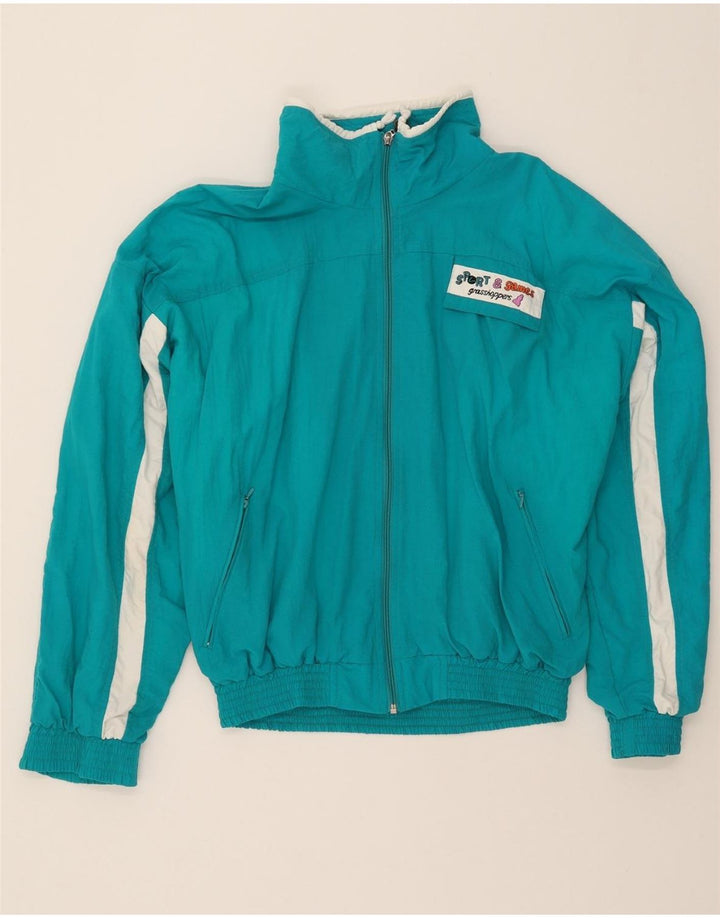 GRASSHOPPERS Mens Oversized Full Tracksuit IT 50 Medium  Blue Colourblock Vintage grasshoppers and Second-Hand grasshoppers from Messina Hembry 