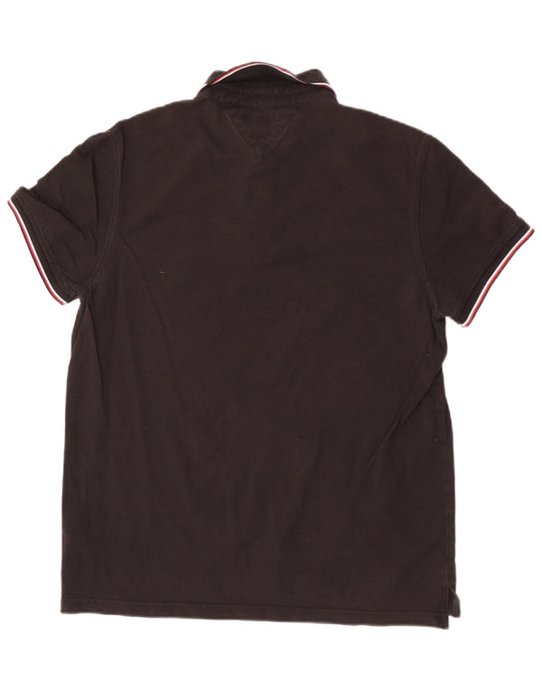 Tricou polo Tommy Hilfiger pentru bărbați, XL, negru, bumbac