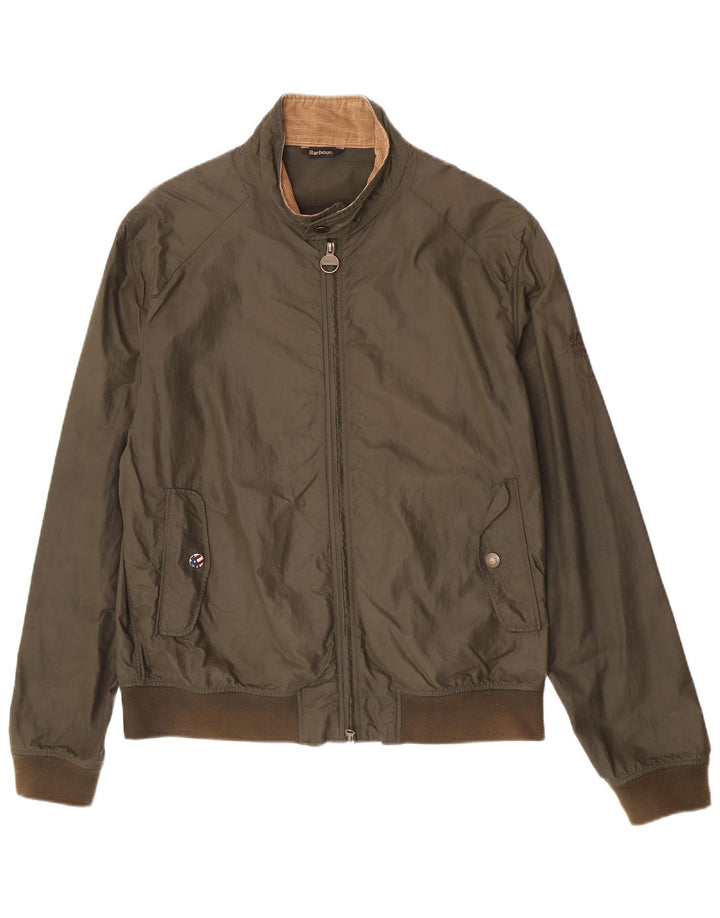Jachetă Bomber Barbour pentru bărbați pentru motociclete UK 42 XL Kaki Poliamidă