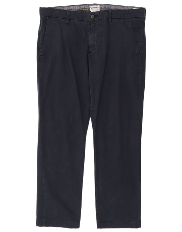 Pantaloni chino drepți pentru bărbați Timberland W36 L28 bumbac bleumarin
