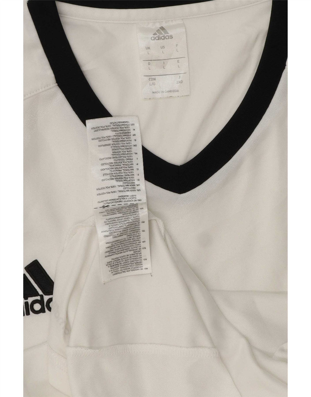 Tricou Adidas Climalite pentru bărbați Top mare din poliester alb