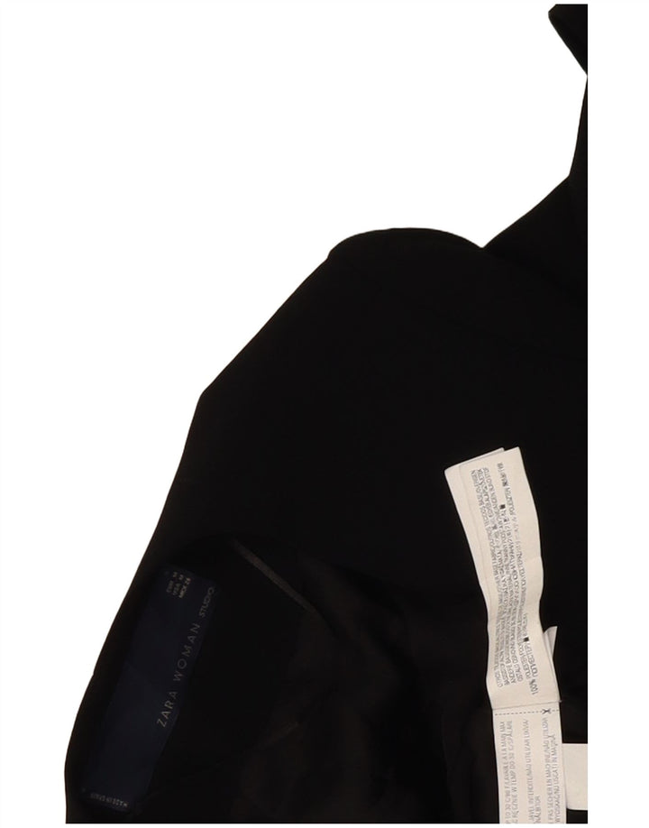 Jachetă Blazer deschisă pentru femei Zara UK 14 Medium Black Colorblock Poliester
