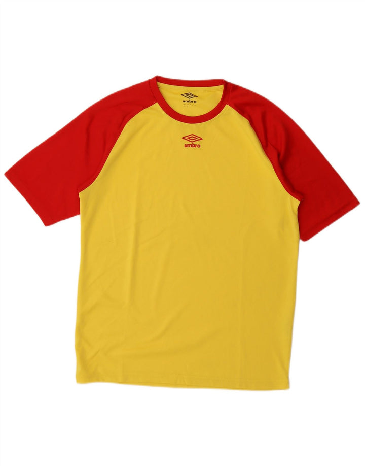 Tricou pentru bărbați Umbro Top Mediu Galben Colorblock