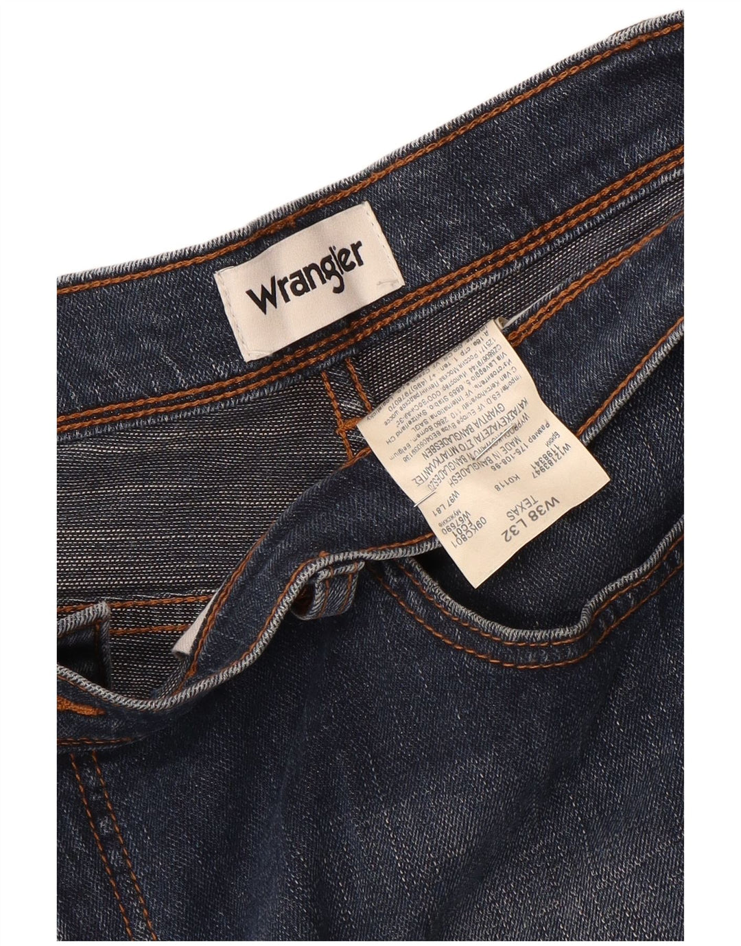 Blugi drepte pentru bărbați Wrangler Texas W38 L32 Bumbac albastru