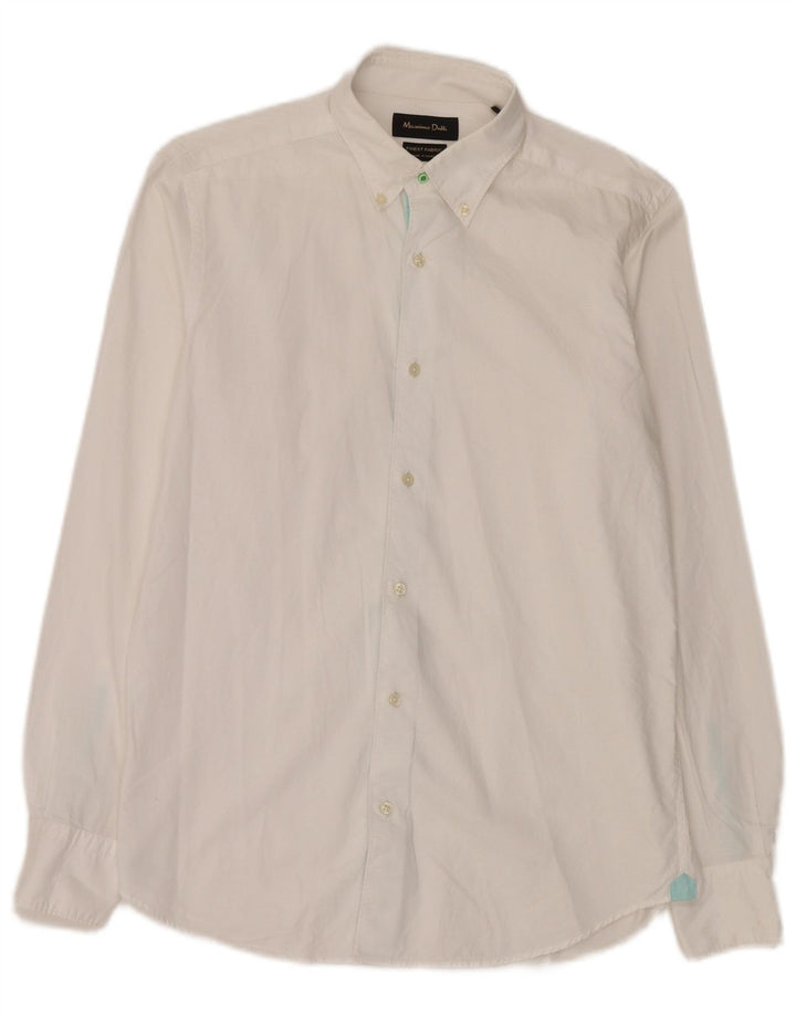 Cămașă Massimo Dutti Bărbați Mic Alb