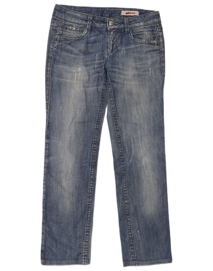 Blugi drepti pentru femei Gas W30 L31 Bumbac albastru