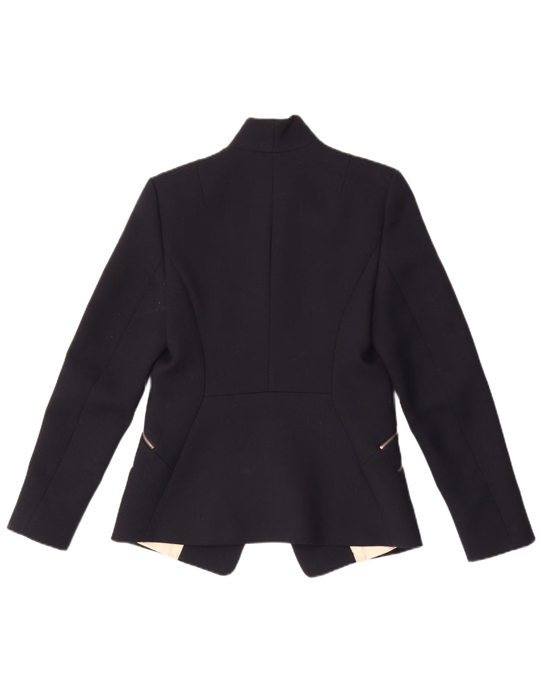 Sacou blazer pentru femei Reiss cu 1 nasture UK 10 Poliester bleumarin mic