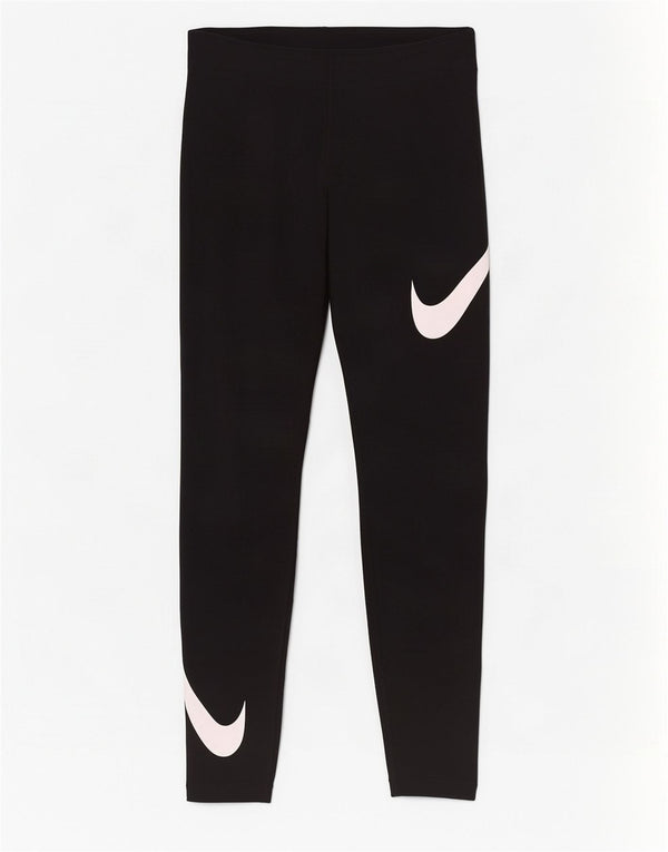 Leggings grafic Nike pentru femei UK 8 Small Black Bumbac