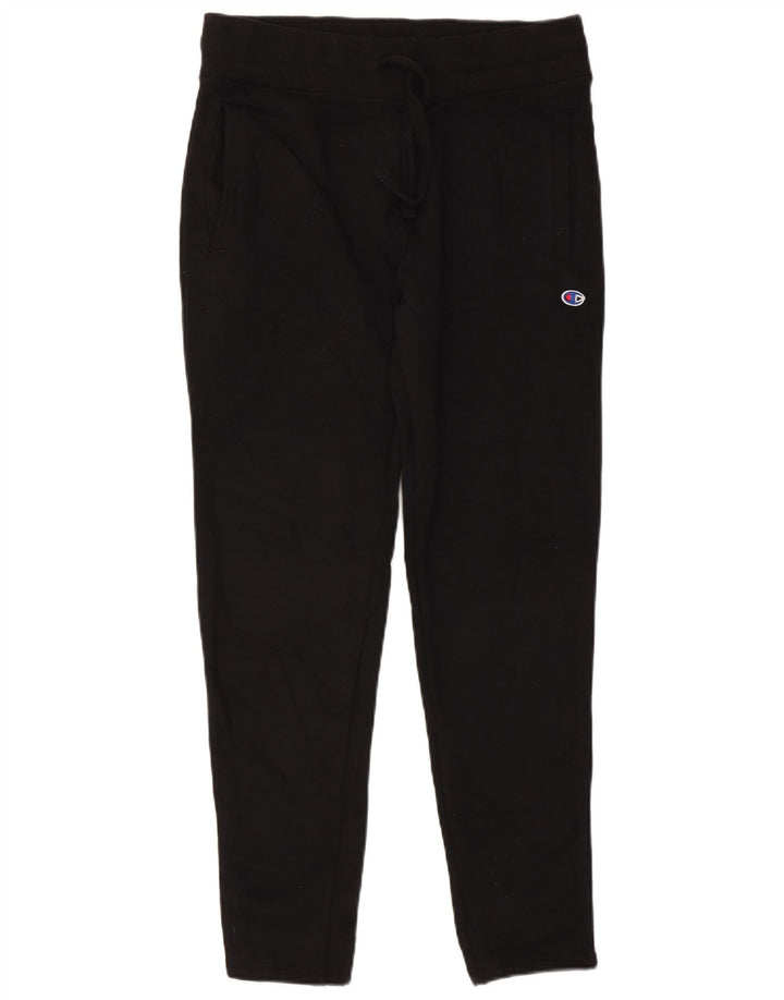 Pantaloni de trening Champion pentru bărbați, bumbac mediu negru