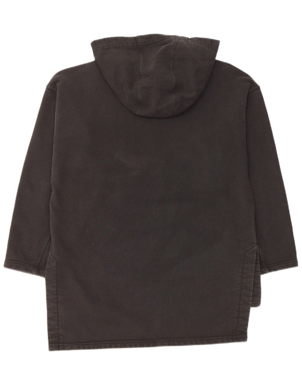 Pulover cu capota supradimensionat cu paragate Adidas pentru femei UK 10 Bumbac negru mic