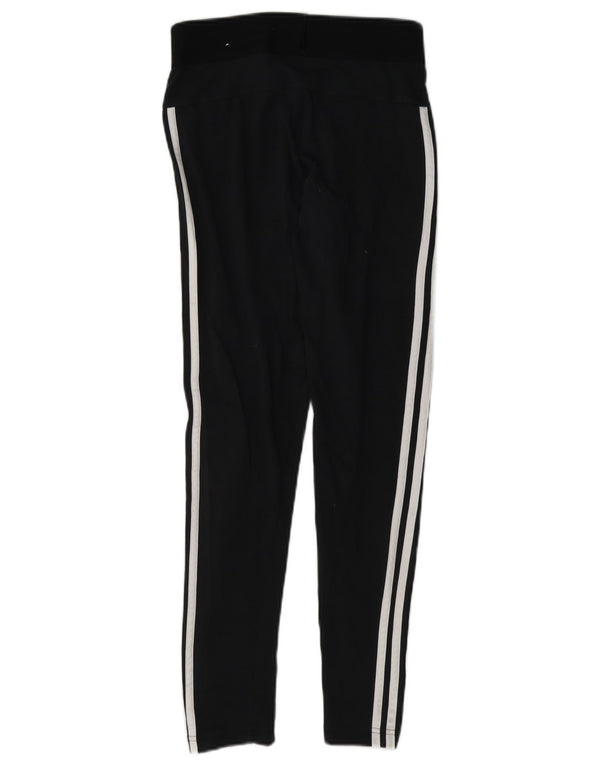 Leggings pentru femei Adidas Slim Fit UK 8/10, bumbac negru mic