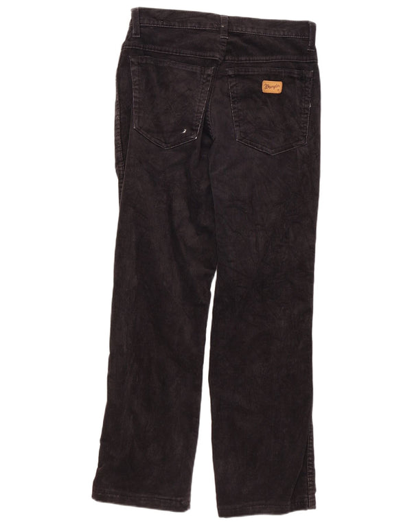 Pantaloni drepti din velur Wrangler pentru femei Texas L27, bumbac negru