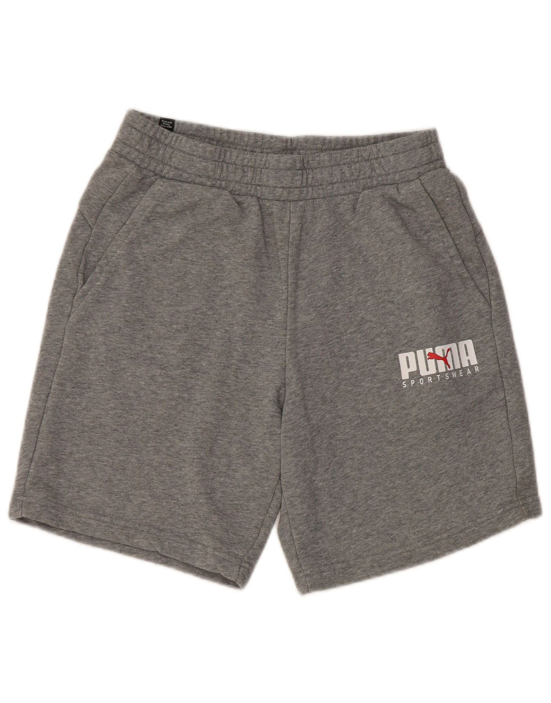 Pantaloni scurți sport grafic Puma pentru bărbați, din bumbac cu pete gri medii