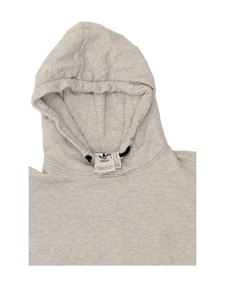 ADIDAS Mens Hoodie Jumper Small Grey Cotton Vintage Adidas and Second-Hand Adidas from Messina Hembry 