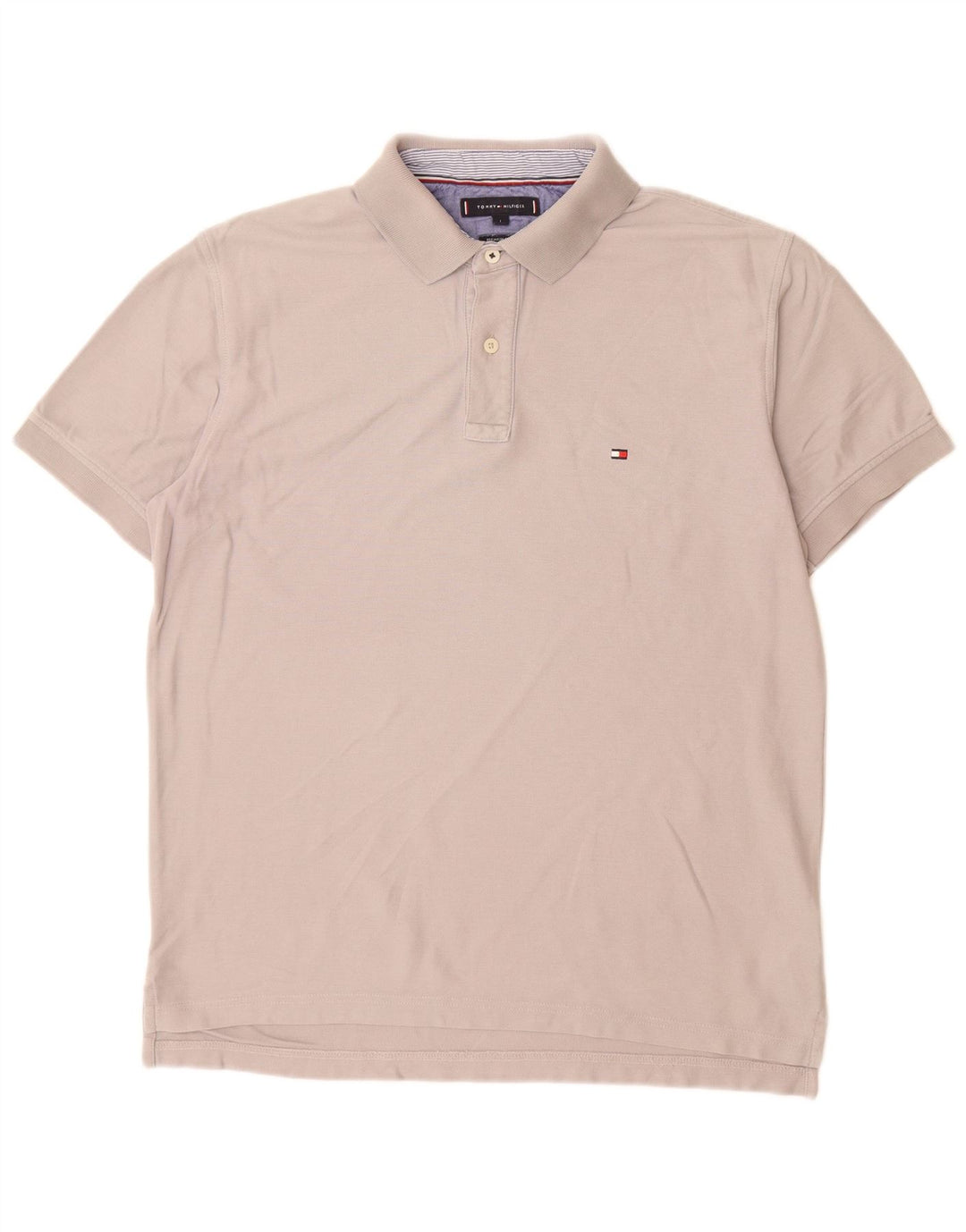 Tricou polo TOMMY HILFIGER pentru bărbați, bumbac, gri mare