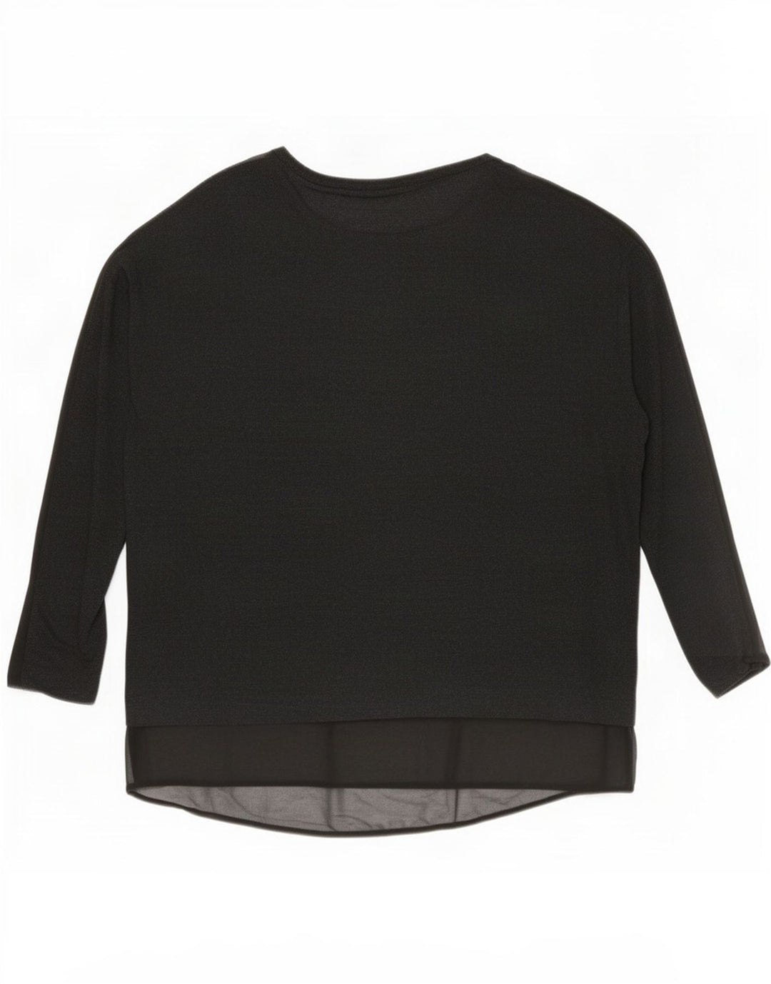 Top supradimensionat pentru femei Zara cu mânecă lungă UK 14 Medium Black Viscose