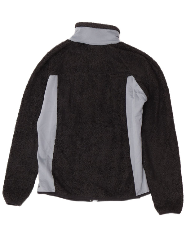 Columbia Womens Fleece Jacket UK 14 Medium Black Colourblock Polyester