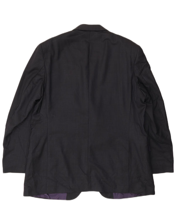 Jachetă pentru bărbați Marks & Spencer, cu 3 nasturi, Marea Britanie 44 2XL Lână nouă, albastru bleumarin