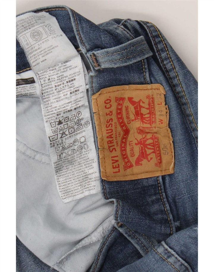 Blugi drepti pentru bărbați Levi's 506 W34 L32 Bumbac albastru