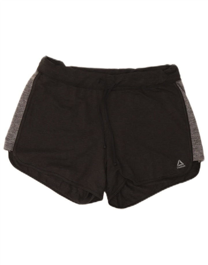 Pantaloni scurti sport Reebok pentru femei UK 12, gri mediu, poliester color bloc